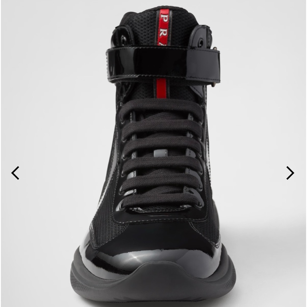 Prada America’s Cup Is Patent Leather High-Top Sneakers - Men’s Sz 8.5